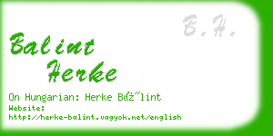 balint herke business card